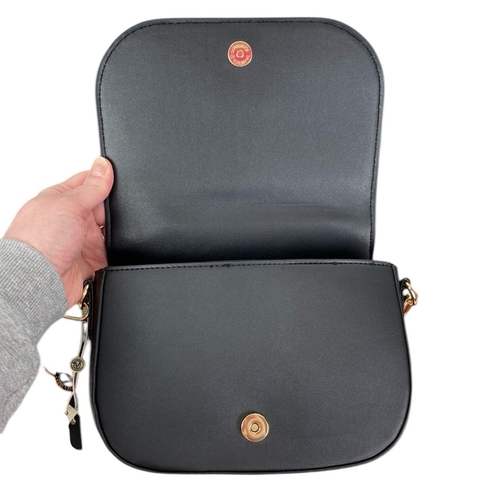 Valentino Orlandi Black Studded Vegan Leather Crossbody Bag and Coin Purse - Picture 5 of 17